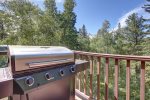 Back deck with gas BBQ grill